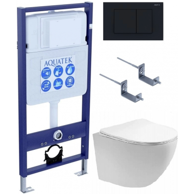 Комплект унитаз с инсталляцией, кнопкой и сиденьем Aquatek Standart SET AQUATEK ЕВРОПА T KDI12 купить с доставкой. 100% Оригинал. Гарантия!