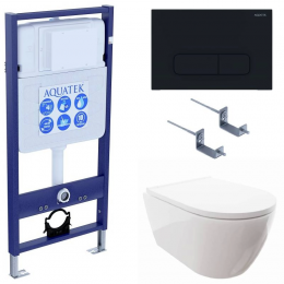 Комплект унитаз с инсталляцией, кнопкой и сиденьем микролифт Aquatek Поларис SET AQUATEK ПОЛАРИС-017 4в1 Комплект унитаз с инсталляцией, кнопкой и сиденьем микролифт Aquatek Поларис SET AQUATEK ПОЛАРИС-017 4в1