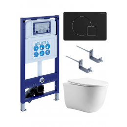 Комплект унитаз с инсталляцией, кнопкой и сиденьем SET AQUATEK КЛАССИК cm-069 4в1 безободковый Комплект унитаз с инсталляцией, кнопкой и сиденьем SET AQUATEK КЛАССИК cm-069 4в1 безободковый