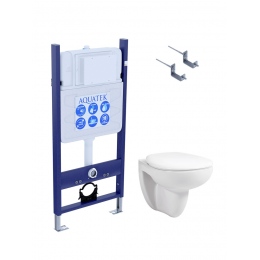 Комплект унитаз с инсталляцией и сиденьем микролифт Aquatek Каир SET AQUATEK КАИР KKI безободковый Комплект унитаз с инсталляцией и сиденьем микролифт Aquatek Каир SET AQUATEK КАИР KKI безободковый
