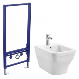 Комплект биде подвесное Aquatek Амадео AQ1663-00+инсталляция Aquatek Standart 50 INSB-0000001