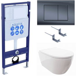 Комплект унитаз с инсталляцией, кнопкой и сиденьем микролифт Aquatek Поларис SET AQUATEK ПОЛАРИС-033 4в1 Комплект унитаз с инсталляцией, кнопкой и сиденьем микролифт Aquatek Поларис SET AQUATEK ПОЛАРИС-033 4в1