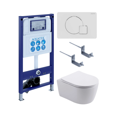 Комплект унитаз с инсталляцией, кнопкой и сиденьем SET AQUATEK ЕВРОПА New-066 4в1 безободковый купить с доставкой. 100% Оригинал. Гарантия! Комплект унитаз с инсталляцией, кнопкой и сиденьем SET AQUATEK ЕВРОПА New-066 4в1 безободковый купить с доставкой. 100% Оригинал. Гарантия!