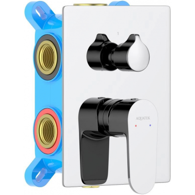 Смеситель для ванны 3 режима (внешняя и скрытая часть) AQUATEK AQ1247CR ОБЕРОН купить с доставкой. 100% Оригинал. Гарантия!