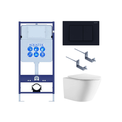 Комплект унитаз с инсталляцией, кнопкой и сиденьем SET AQUATEK ЛИБЕРТИ-012 4в1 безободковый купить с доставкой. 100% Оригинал. Гарантия! Комплект унитаз с инсталляцией, кнопкой и сиденьем SET AQUATEK ЛИБЕРТИ-012 4в1 безободковый купить с доставкой. 100% Оригинал. Гарантия!