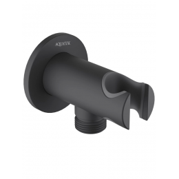 Шланговое подсоединение с держателем AQUATEK, матовый черный AQ2460MB
