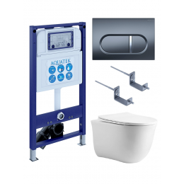 Комплект унитаз с инсталляцией, кнопкой и сиденьем SET AQUATEK КЛАССИК cm-050 4в1 безободковый Комплект унитаз с инсталляцией, кнопкой и сиденьем SET AQUATEK КЛАССИК cm-050 4в1 безободковый