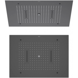 Верхний душ 600*430 мм, 3 jet (внешняя и скрытая часть) AQUATEK, матовый черный AQ2083MB