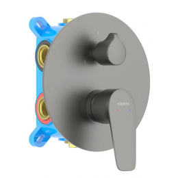 AQ1146BGM БЕТТА смеситель для ванны 2 режима (внешняя и скрытая часть), оружейная сталь