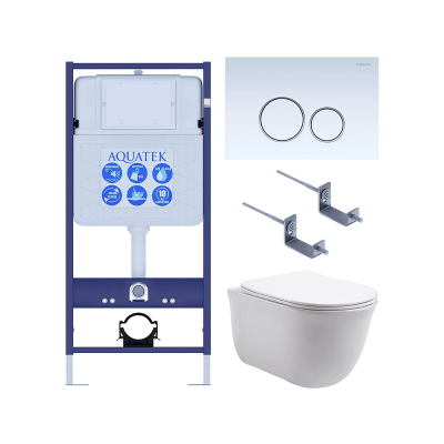 Комплект унитаз с инсталляцией, кнопкой и сиденьем микролифт Aquatek Классик SET AQUATEK КЛАССИК-015 4в1 безободковый купить с доставкой. 100% Оригинал. Гарантия! Комплект унитаз с инсталляцией, кнопкой и сиденьем микролифт Aquatek Классик SET AQUATEK КЛАССИК-015 4в1 безободковый купить с доставкой. 100% Оригинал. Гарантия!