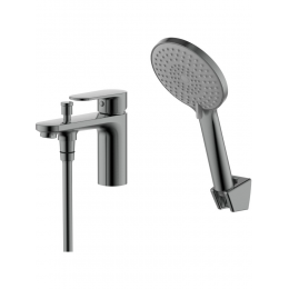 AQ1844BGM НИКА смеситель врезной на борт ванны на 1 отв., оружейная сталь AQ1844BGM НИКА смеситель врезной на борт ванны на 1 отв., оружейная сталь