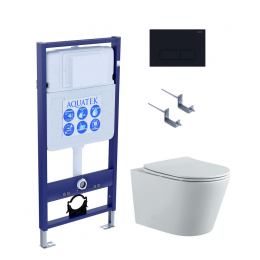 Комплект унитаз с инсталляцией, кнопкой и сиденьем Aquatek Вега SET AQUATEK ВЕГА-1905-017 безободковый Комплект унитаз с инсталляцией, кнопкой и сиденьем Aquatek Вега SET AQUATEK ВЕГА-1905-017 безободковый