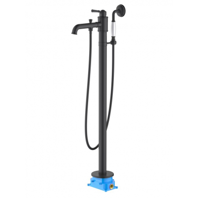 Смеситель для ванны напольный (внешняя и скрытая часть) AQUATEK, матовый черный AQ1545MB КЛАССИК купить с доставкой. 100% Оригинал. Гарантия!