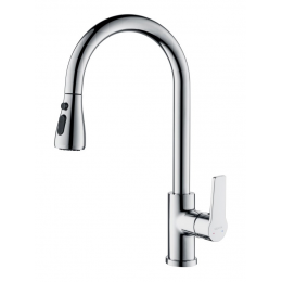 AQ1784CR ЛУГАНО смеситель для кухни с вытяжным изливом 2jet AQ1784CR ЛУГАНО смеситель для кухни с вытяжным изливом 2jet