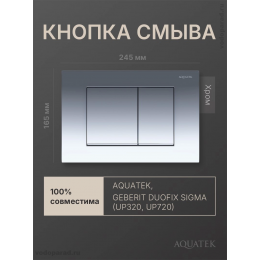Панель смыва Aquatek KDI-0000010 хром глянец Панель смыва Aquatek KDI-0000010 хром глянец