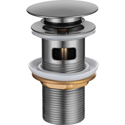 AQ6001BGM сливной набор для раковины Push-open с переливом, оружейная сталь купить с доставкой. 100% Оригинал. Гарантия!