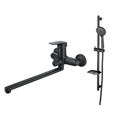 AQ1042MB ВЕГА смеситель для ванны с длинным изливом + AQ2011MB ВЕГА душевой гарнитур 3jet 73см купить с доставкой. 100% Оригинал. Гарантия!