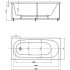 Акриловая ванна Акватек Оберон 170x70 OBR170-0000010 c гидромассажем (пневмоуправление), с фронтальным экраном (слив слева)