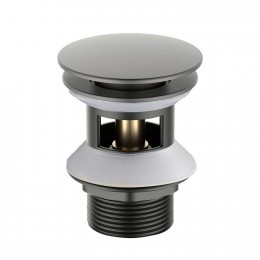 AQ6002BGM сливной набор для раковины Push-open с переливом, крышка круглая, оружейная сталь