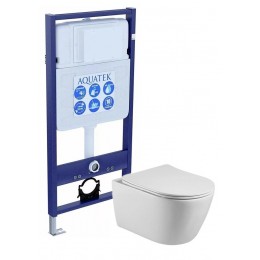 Комплект унитаз с инсталляцией и сиденьем микролифт Aquatek Бетта Set AQUATEK БЕТТА безободковый Комплект унитаз с инсталляцией и сиденьем микролифт Aquatek Бетта Set AQUATEK БЕТТА безободковый