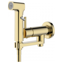 AQ1819BG НИКА комплект для гигиенического душа встроенный (смеситель + гигиеническая лейка + шланг), шлиф.золото AQ1819BG НИКА комплект для гигиенического душа встроенный (смеситель + гигиеническая лейка + шланг), шлиф.золото