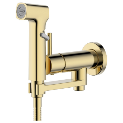 AQ1819BG НИКА комплект для гигиенического душа встроенный (смеситель + гигиеническая лейка + шланг), шлиф.золото купить с доставкой. 100% Оригинал. Гарантия!