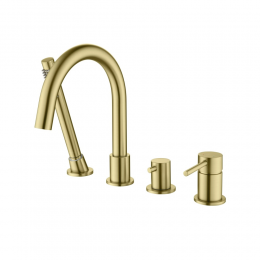 AQ1348BG ЕВРОПА смеситель на борт ванны на 4 отв., шлиф. золото AQ1348BG ЕВРОПА смеситель на борт ванны на 4 отв., шлиф. золото