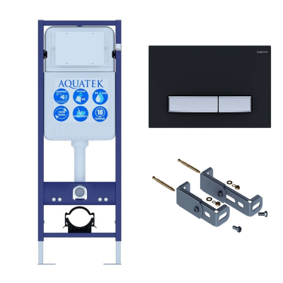 Инсталляция для подвесного унитаза Aquatek Standart 37 INS-0000017, кнопка смыва черная + крепеж купить с доставкой. 100% Оригинал. Гарантия! Инсталляция для подвесного унитаза Aquatek Standart 37 INS-0000017, кнопка смыва черная + крепеж купить с доставкой. 100% Оригинал. Гарантия!
