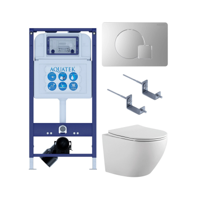 Комплект унитаз с инсталляцией, кнопкой и сиденьем SET AQUATEK ЕВРОПА-068 4в1 безободковый купить с доставкой. 100% Оригинал. Гарантия! Комплект унитаз с инсталляцией, кнопкой и сиденьем SET AQUATEK ЕВРОПА-068 4в1 безободковый купить с доставкой. 100% Оригинал. Гарантия!