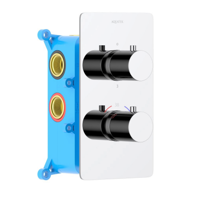 Термостатический смеситель для ванны 3 режима (внешняя и скрытая часть) AQUATEK AQ1393CR ЕВРОПА купить с доставкой. 100% Оригинал. Гарантия!