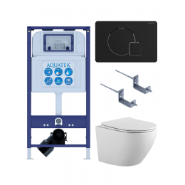 Комплект унитаз с инсталляцией, кнопкой и сиденьем SET AQUATEK ЕВРОПА-069 4в1 безободковый Комплект унитаз с инсталляцией, кнопкой и сиденьем SET AQUATEK ЕВРОПА-069 4в1 безободковый