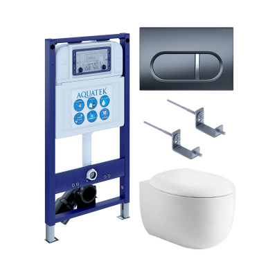 Комплект унитаз с инсталляцией, кнопкой и сиденьем SET AQUATEK АЛЬТАИР cm-050 4в1 безободковый купить с доставкой. 100% Оригинал. Гарантия! Комплект унитаз с инсталляцией, кнопкой и сиденьем SET AQUATEK АЛЬТАИР cm-050 4в1 безободковый купить с доставкой. 100% Оригинал. Гарантия!