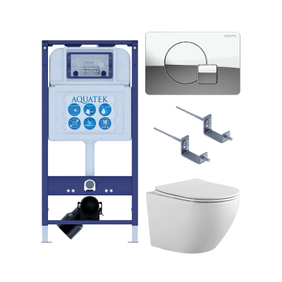 Комплект унитаз с инсталляцией, кнопкой и сиденьем SET AQUATEK ЕВРОПА-067 4в1 безободковый купить с доставкой. 100% Оригинал. Гарантия! Комплект унитаз с инсталляцией, кнопкой и сиденьем SET AQUATEK ЕВРОПА-067 4в1 безободковый купить с доставкой. 100% Оригинал. Гарантия!