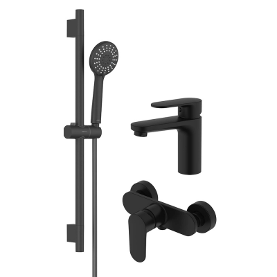 Комплект смесителей для душа Aquatek Ника AQ1831MB черный матовый купить с доставкой. 100% Оригинал. Гарантия!