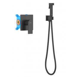 Набор с гигиеническим душем (смеситель + гигиеническая лейка + шланг + шланговое подсоединение с держателем) AQUATEK, матовый черный AQ1419MB ЛИРА Набор с гигиеническим душем (смеситель + гигиеническая лейка + шланг + шланговое подсоединение с держателем) AQUATEK, матовый черный AQ1419MB ЛИРА