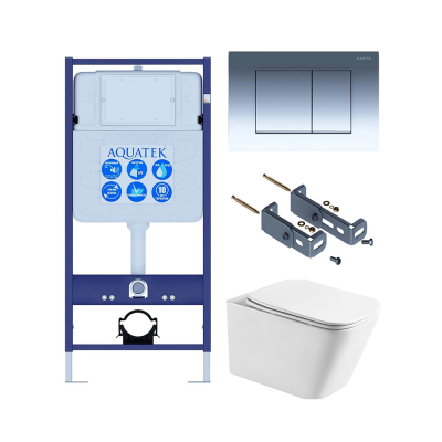 Комплект унитаз с инсталляцией и сиденьем микролифт SET ЛИБРА T-010/KKI16 безободковый купить с доставкой. 100% Оригинал. Гарантия!