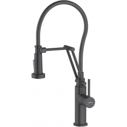 Смеситель для кухни 2jet (профессиональный) AQUATEK, матовый черный AQ1388MB ЕВРОПА