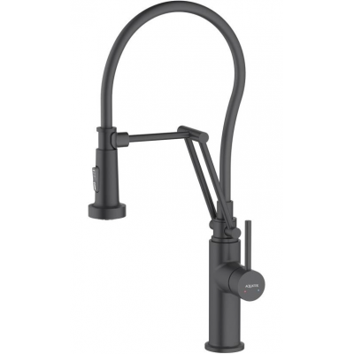 Смеситель для кухни 2jet (профессиональный) AQUATEK, матовый черный AQ1388MB ЕВРОПА купить с доставкой. 100% Оригинал. Гарантия!