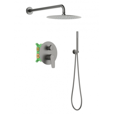 AQ1172BGM БЕТТА Set 3 в 1 душевой комплект, оружейная сталь купить с доставкой. 100% Оригинал. Гарантия!