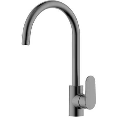 AQ1882BGM НИКА смеситель для кухни (полукруглый излив), оружейная сталь купить с доставкой. 100% Оригинал. Гарантия!