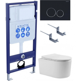 Комплект унитаз с инсталляцией, кнопкой и сиденьем Aquatek Standart SET AQUATEK МИЯ-020 4в1 Комплект унитаз с инсталляцией, кнопкой и сиденьем Aquatek Standart SET AQUATEK МИЯ-020 4в1