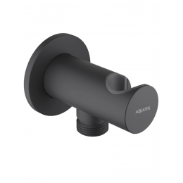 Шланговое подсоединение с держателем AQUATEK, матовый черный AQ2464MB