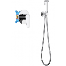 Набор с гигиеническим душем (смеситель + гигиеническая лейка + шланг + шланговое подсоединение с держателем) AQUATEK AQ1119CR БЕТТА