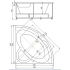 Ванна акриловая Акватек Поларис-2 POL2-0000041 угловая на каркасе с панелью, 155х155 купить с доставкой. 100% Оригинал. Гарантия!