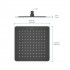Квадратный верхний душ 250*250*2 мм AQUATEK, матовый черный AQ2072MB
