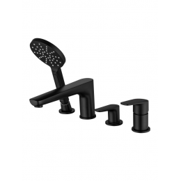 Смеситель на борт ванны на 4 отв. AQUATEK, матовый черный AQ1148MB БЕТТА Смеситель на борт ванны на 4 отв. AQUATEK, матовый черный AQ1148MB БЕТТА