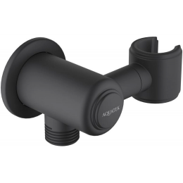 Шланговое подсоединение с держателем AQUATEK, матовый черный AQ2462MB КЛАССИК