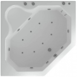 Акриловая ваннна Акватек Лира LIR150-0000006 с гидромассажем (пневмоуправление), с фронтальным экраном