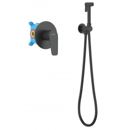 Набор с гигиеническим душем (смеситель + гигиеническая лейка + шланг + шланговое подсоединение с держателем) AQUATEK, матовый черный AQ1119MB БЕТТА Набор с гигиеническим душем (смеситель + гигиеническая лейка + шланг + шланговое подсоединение с держателем) AQUATEK, матовый черный AQ1119MB БЕТТА