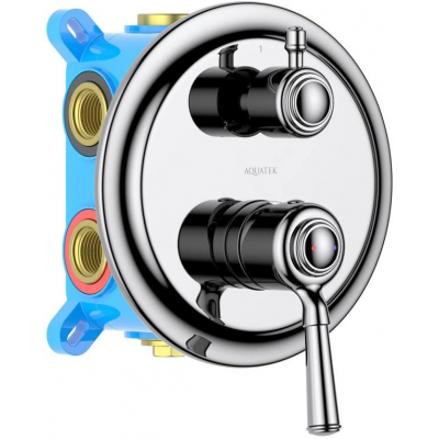 Смеситель для ванны 3 режима (внешняя и скрытая часть) AQUATEK AQ1547CR КЛАССИК купить с доставкой. 100% Оригинал. Гарантия!